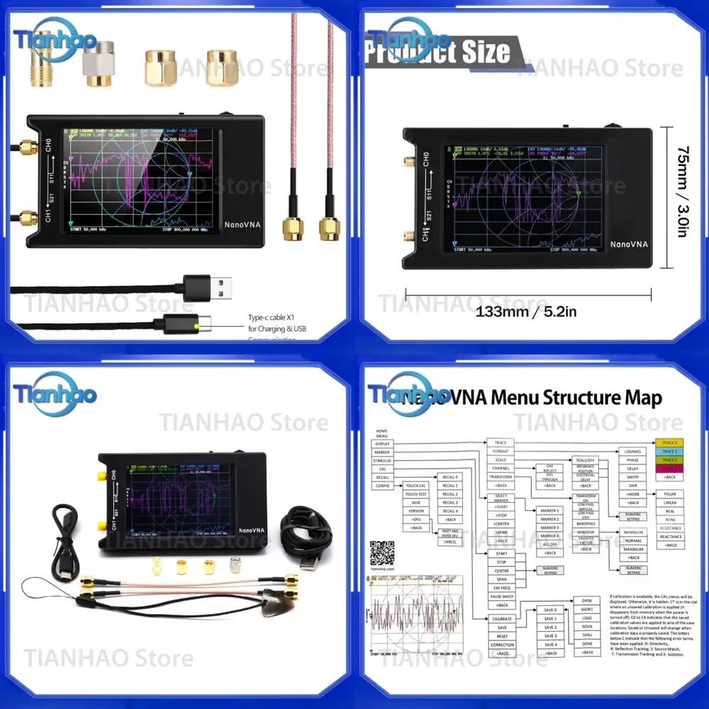 Nano VNA-H4 Antenna Analyzer f - огляд і ціна Power Tools Vector