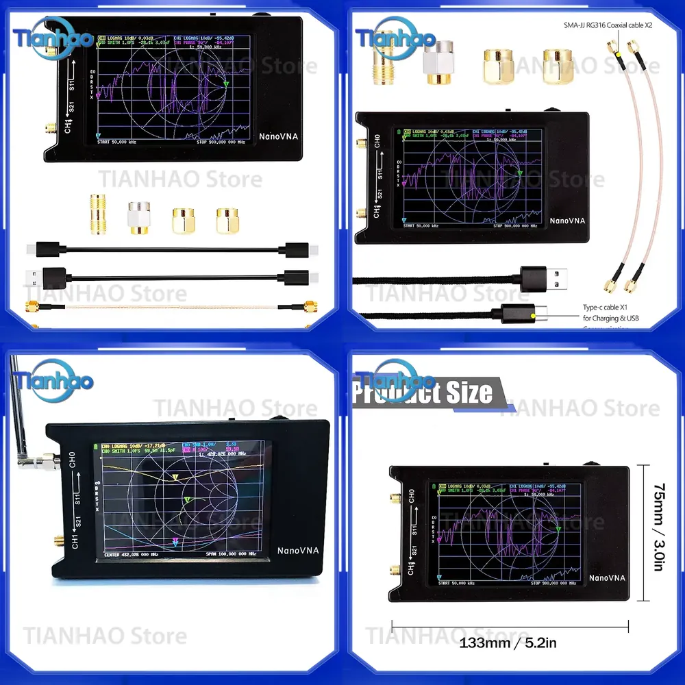 NanoVNA-H4 for Antenna Analyze - огляд і ціна Power Tools Vector