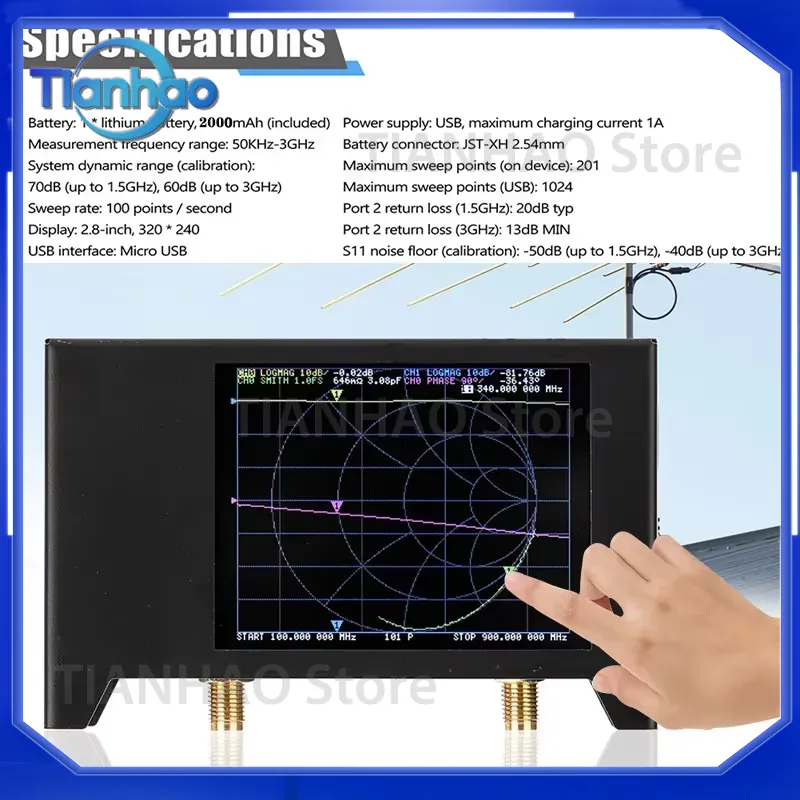 for NanoVNA V2 3G S-A-A-2 Digi - огляд і ціна Power Tools Vector