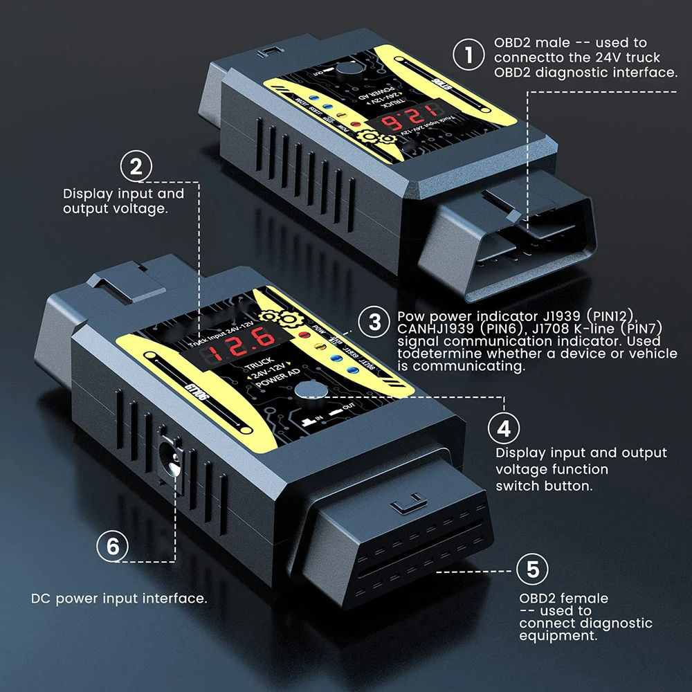 Godiag GT106 Plus Heavy Duty T - огляд і ціна Power Quality Tools